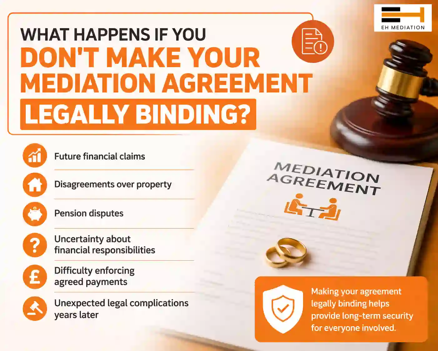 What Happens If You Don't Make Your Mediation Agreement Legally Binding Ludlow?